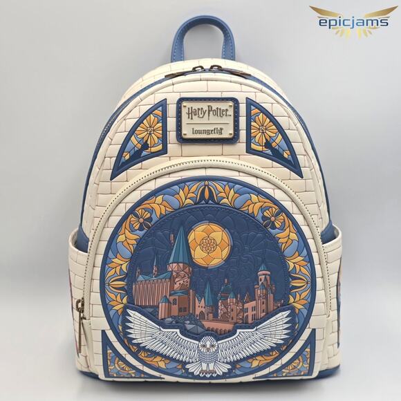 Loungefly Harry Potter Hedwig Hogwarts Stained Glass Mini Backpack New main image 4